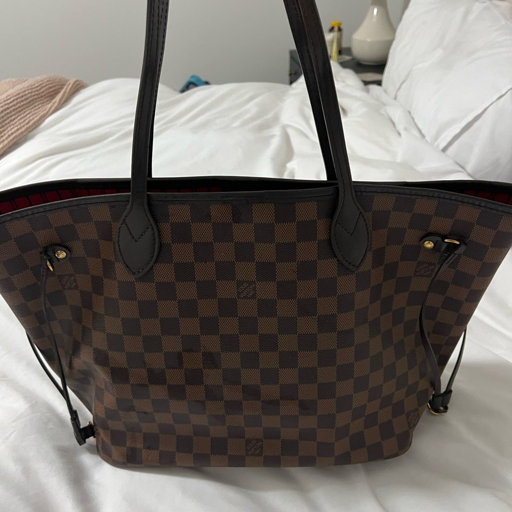 Louis Vuitton Neverfull MM Brown Checkered Tote - excellent condition - Picture 5 of 9